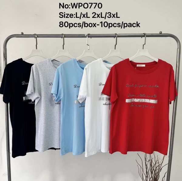 Bluzki damskie Roz L-3XL, Mix Kolor Paczka 10 szt